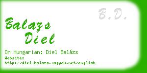 balazs diel business card